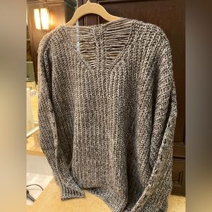 Black and white sweater knit size small